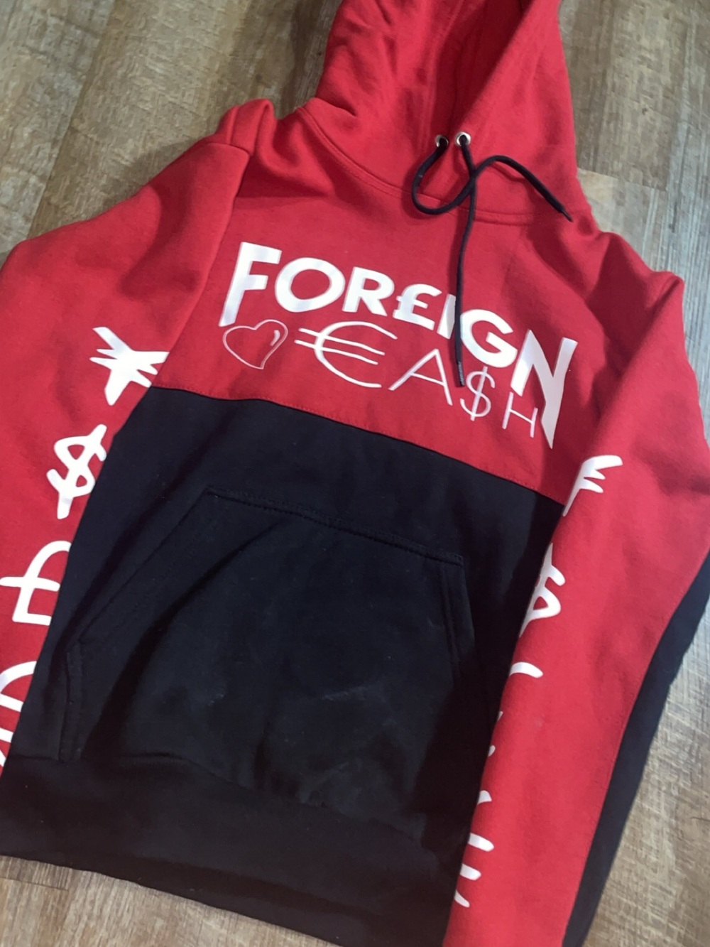 Foreign Cash Red and Black track Hoodie